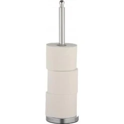 Axentia Toilettenpapierspender Ravallo 282242, Metall, Für 4 Kleinrollen, Silber