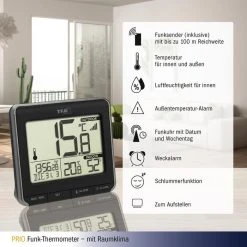 TFA Thermometer 30.3069.01 Prio, Innen/außen, Digital, Mit Hygrometer, Inkl. Funk-Sensor -Einhell Verkaufsshop bdacb7e1e88a0bcde045474bdbcebb8016e11cb4 thermo hygrometer tfa 30.3069.01 prio funk