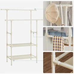 Songmics Garderobenständer RDR02WT, Bis 70 Kg, Mit 2 Kleiderstangen Und 2 Ablagen, Metall, Weiß 13 Songmics Garderobenständer RDR02WT, Bis 70 Kg, Mit 2 Kleiderstangen Und 2 Ablagen, Metall, Weiß -Einhell Verkaufsshop c0217c946d966a1b2c0d475912763fd05b42ccd1 garderobenstaender songmics rdr02wt bis 70 kg