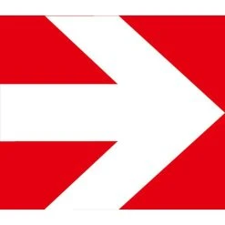 Abtec Hinweisschild ISO 7010 F001 Folie, 20 X 20 Cm, Richtungspfeil