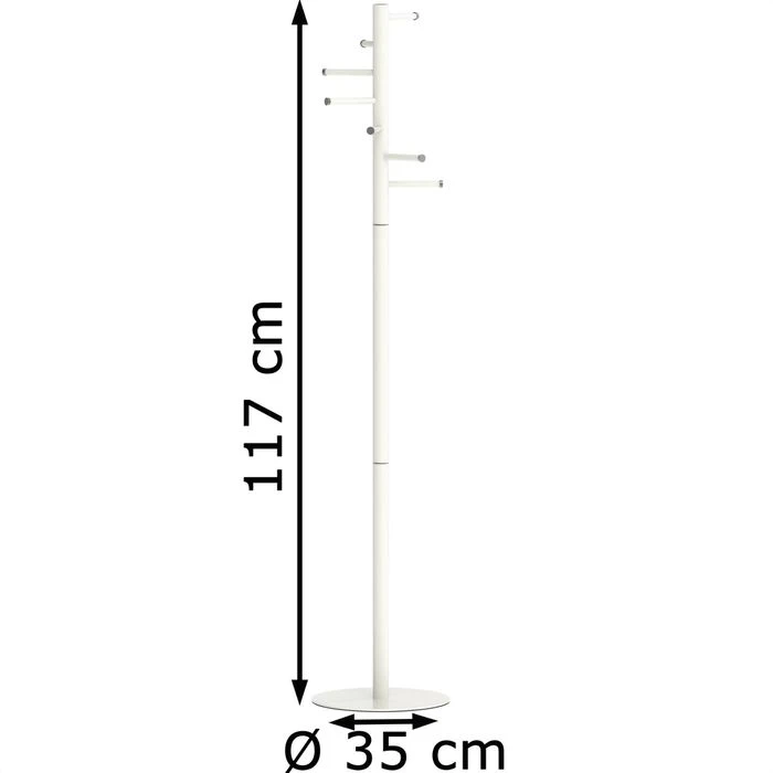Maul Garderobenständer MAULcaurus, 9406202, Mit 7 Haken, Metall, Weiß 3 Maul Garderobenständer MAULcaurus, 9406202, Mit 7 Haken, Metall, Weiß – Bild 3