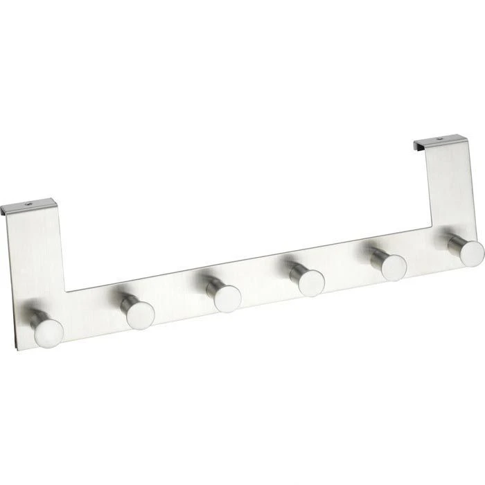 Wenko Kleiderhaken 4468060100, Für Die Tür, Silber, Edelstahl, 6 Haken 1 Wenko Kleiderhaken 4468060100, Für Die Tür, Silber, Edelstahl, 6 Haken