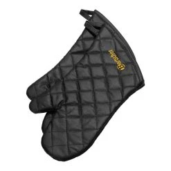 Bartscher Ofenhandschuhe Topfhandschuhe 370, Baumwolle, 22 X 37 Cm, Schwarz, 2 Stück