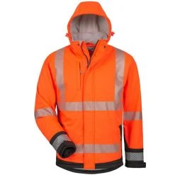 Elysee Arbeitsjacke LUKAS Softshelljacke, 23436-1, Warnschutzjacke, Signalorange, Wasserdicht, Gr. M