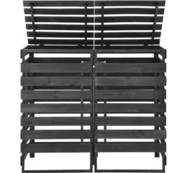 VidaXL Mülltonnenbox 315411, Bis 240 Liter, Für 2 Mülltonnen, Verriegelbar, Schwarz, Holz -Einhell Verkaufsshop c45497090bdf6a2ba932cee3c04440f813bf42e8 muelltonnenbox vidaxl 315411 bis 240 liter