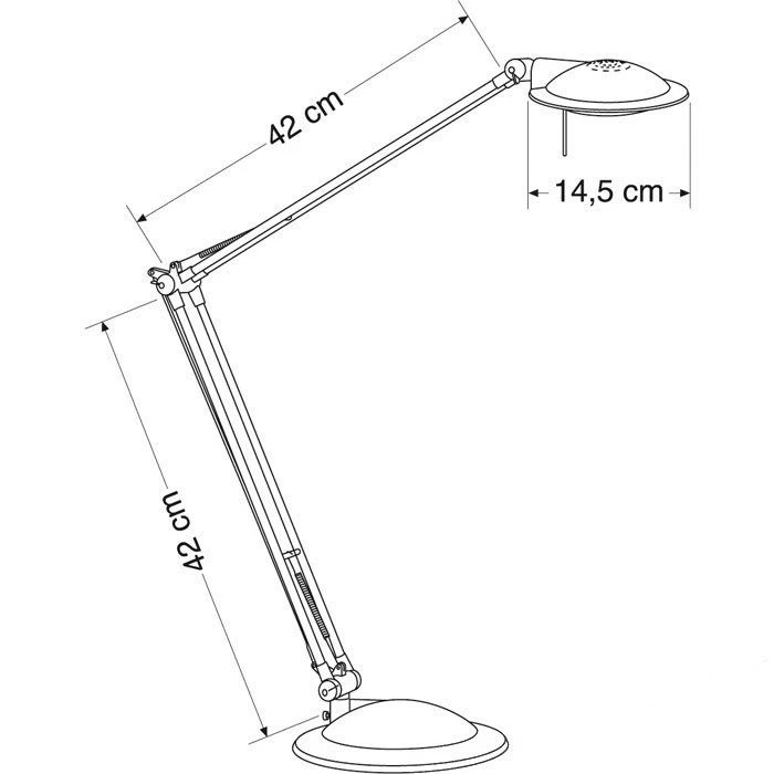 Alco 9026 Schreibtischlampe Silber Tischklemme 2 Alco 9026 Schreibtischlampe Silber Tischklemme – Bild 2