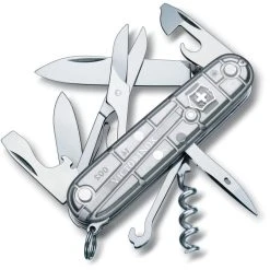 Victorinox Taschenmesser Climber, 1.3703.T7, Silber Transparent, 14 Funktionen