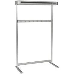 Kerkmann Garderobenständer Sevilla, 6186, Mit 8 Haken, Metall, Silber