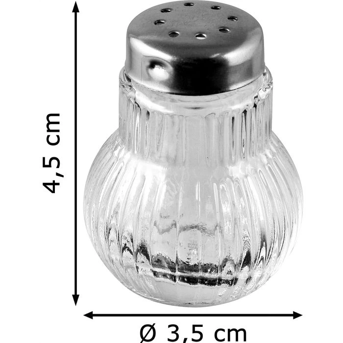 Fackelmann Salz-und-Pfefferstreuer Rubin 46968, Mini-Streuer Aus Glas / Edelstahl, Transparent 2 Fackelmann Salz-und-Pfefferstreuer Rubin 46968, Mini-Streuer Aus Glas / Edelstahl, Transparent – Bild 2