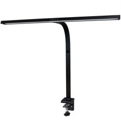 FeinTech Schreibtischlampe LTL00321, Tischklemme, Dimmbar, Schwarz