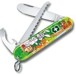 Victorinox Taschenmesser My First Tier-Edition, 0.2373.E2, Mit Nackenband Und Malbuch, Hase