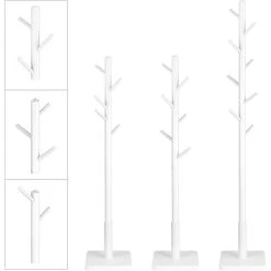 Vasagle Garderobenständer RCR010W02, Mit 8 Haken, Holz, Weiß -Einhell Verkaufsshop cd173b44973391d62a94b01a7a55acb3274dc99c garderobenstaender vasagle rcr010w02