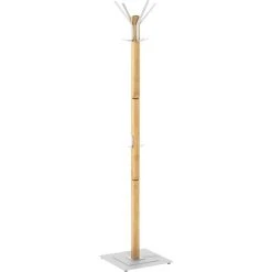 Haku-Möbel Garderobenständer 19386, Mit 10 Haken, Massivholz, Eiche