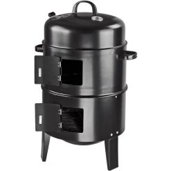 Alternative view of DEMA Holzkohlegrill Oslo, Räuchergrill & Smoker, Stahl, Mit Deckel, Grillfläche Ø 37cm