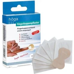 Höga Pflaster Fingerkuppenpflaster, 10 Strips, Elastisch, Hypoallergen, 7 X 4cm