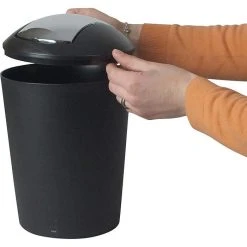 Kela Mülleimer Marta, 22300, Schwarz, Kosmetikeimer Aus Kunststoff, 5 Liter -Einhell Verkaufsshop d598953d3829dd843ce84510de818a87dda8c2bb muelleimer kela marta 22300 schwarz