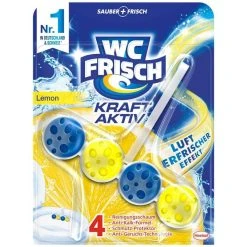 WC FRISCH WC-Frisch WC-Duftspüler Kraft Aktiv Lemon, Lufterfrischer Effekt, Sauber + Frisch, Im Korb