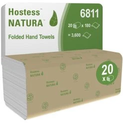 Hostess-NATURA Papierhandtücher 6811, 2-lagig, C-Falz, 25 X 50 Cm, 3600 Stück