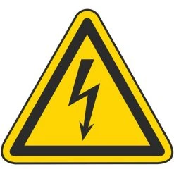 Abtec Hinweisschild ISO 7010 W012, Folie, 20 Cm, Warnzeichen, Elektrische Spannung