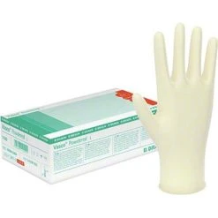 B. Braun B.Braun Einmalhandschuhe Vasco Powdered 6066569, Latex, Gepudert, Weiß, 100 Stück, Größe L