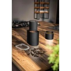 Wesco Vorratsdose Loft 321401-73, Metall, 1 Liter, Luftdicht, Schwarz Matt, Eckig -Einhell Verkaufsshop dad1700cb53fe239811abc5423d556d55a9fd23f vorratsdose wesco loft 321401 73 metall