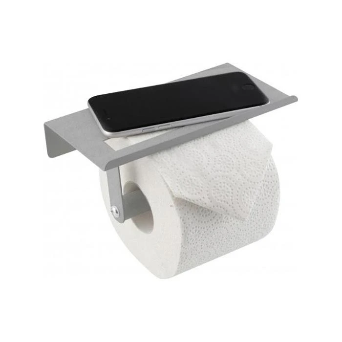 Axentia Toilettenpapierspender 129622, Metall, Für 1 Kleinrolle, Mit Ablagefläche, Silber 1 Axentia Toilettenpapierspender 129622, Metall, Für 1 Kleinrolle, Mit Ablagefläche, Silber