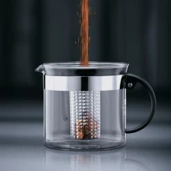 Bodum Tee-Kanne Bistro Nouveau 1875-01 Glas, Mit Kunststoff-Sieb, Schwarz, 1,0 L -Einhell Verkaufsshop e742373afca1ed40178fa445820f19025061f06f tee kanne bodum bistro nouveau 1875 01 glas