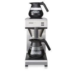 Bravilor Bonamat Bravilor-Bonamat Kaffeemaschine Mondo, Mit 2 Glaskannen, Für Je 12 Tassen, Silber
