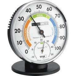 TFA Thermo-Hygrometer 45.2033 Analog, Standfuß, Verchromt