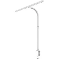 Unilux Schreibtischlampe Strata Weiß, Dimmbar, Lichtsensor, Tischklemme
