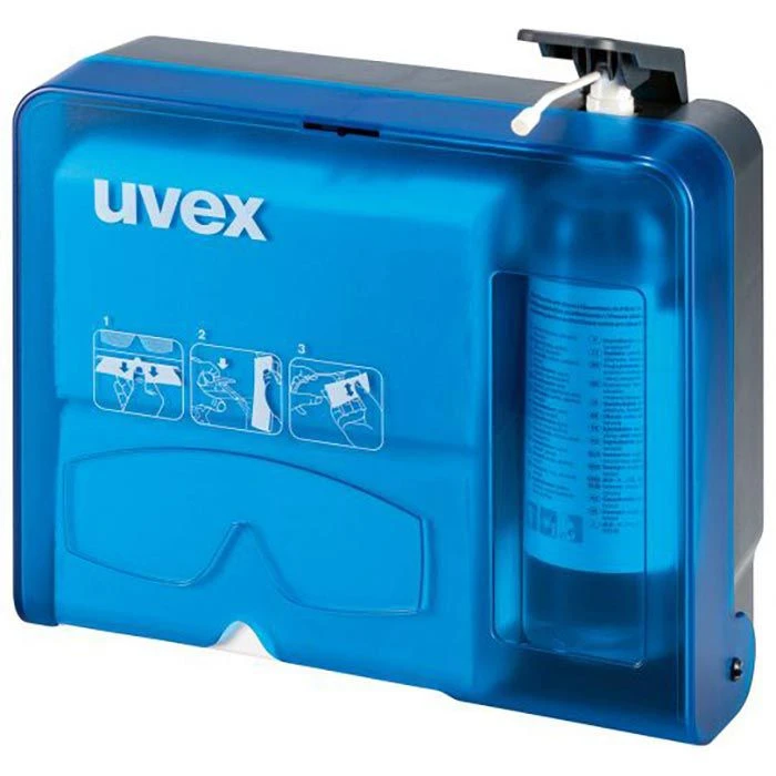 Uvex 9970005, Inkl. Reinigungspapier Und Reinigungsfluid 500ml, Brillenreinigungsstation, Brillenreiniger 1 Uvex 9970005, Inkl. Reinigungspapier Und Reinigungsfluid 500ml, Brillenreinigungsstation, Brillenreiniger