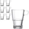 Leonardo Kaffeegläser Senso 024014 Latte Macchiato, Mit Henkel, 350ml, 6 Stück