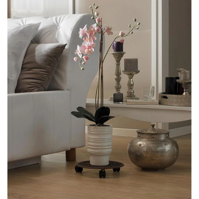 Wagner-System Pflanzenroller Antik, 20092501, Rund, Gusseisen, 50kg, Braun, Ø 29cm 3 Wagner-System Pflanzenroller Antik, 20092501, Rund, Gusseisen, 50kg, Braun, Ø 29cm – Bild 3