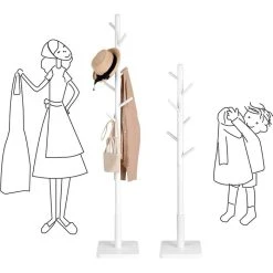 Vasagle Garderobenständer RCR010W02, Mit 8 Haken, Holz, Weiß -Einhell Verkaufsshop f08f8ae9b2d7978b682903ad0bc04fb98ade58b4 garderobenstaender vasagle rcr010w02