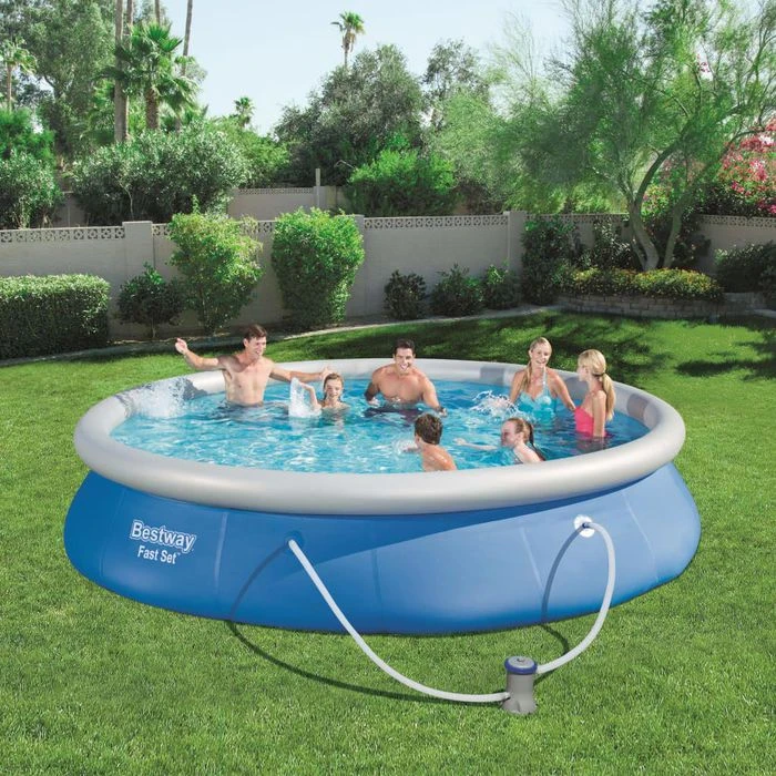 Bestway Aufstellpool Fast Set Pool, Ø 457 X 84cm, Mit Filterpumpe, Rund 2 Bestway Aufstellpool Fast Set Pool, Ø 457 X 84cm, Mit Filterpumpe, Rund – Bild 2