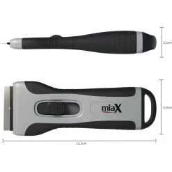 MiaX Schaber Profi, Mit 4 Edelstahlklingen, Glasschaber, Kunststoff -Einhell Verkaufsshop f544d0f2384f6294baf2300cec71e4dcf0a9d00a schaber miax profi mit 4 edelstahlklingen