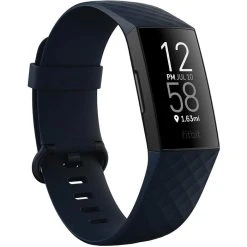 Fitbit Fitness-Tracker Charge 4 Stormblue, Pulsmessung, GPS, Bluetooth, OLED, Wasserdicht