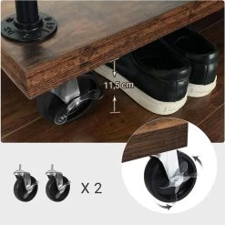 Vasagle Garderobenständer HSR66BX, Vintage, Rollen & 5 Ablagen, Bis 90 Kg, Metall/ Holz, Braun -Einhell Verkaufsshop fe07f4e203e829fca4ccbbb8bc1b76150bb1d581 garderobenstaender vasagle hsr66bx vintage