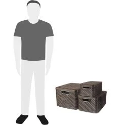 Curver Aufbewahrungsbox Style S/M/L 240653, Mit Deckel, Kunststoff, Braun, Set 3-teilig -Einhell Verkaufsshop fe863f8c32a041cb15676647b8482edb6346ba95 aufbewahrungsbox curver style sml 240653