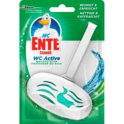 WC-Ente WC-Duftspüler Active 3in1, Waldfrische, Reinigt & Erfrischt, Im Korb